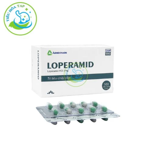 Loperamid 2mg Agimexpharm - Hộp 10 vỉ x 15 viên